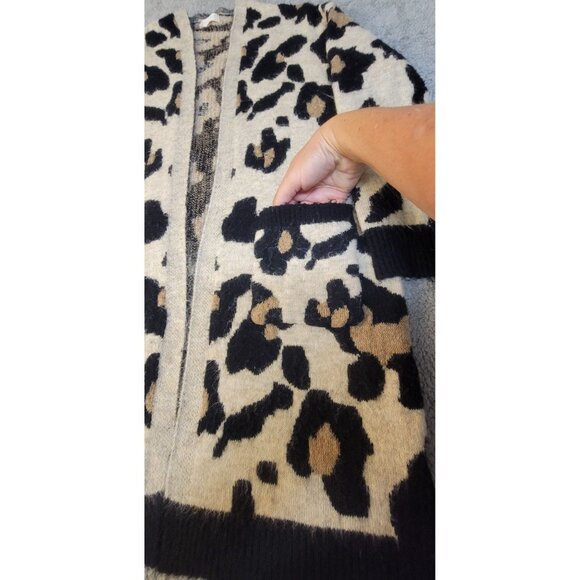 Altar'd State Leopard Print Open Front Knit Cardigan - Picture 6 of 16